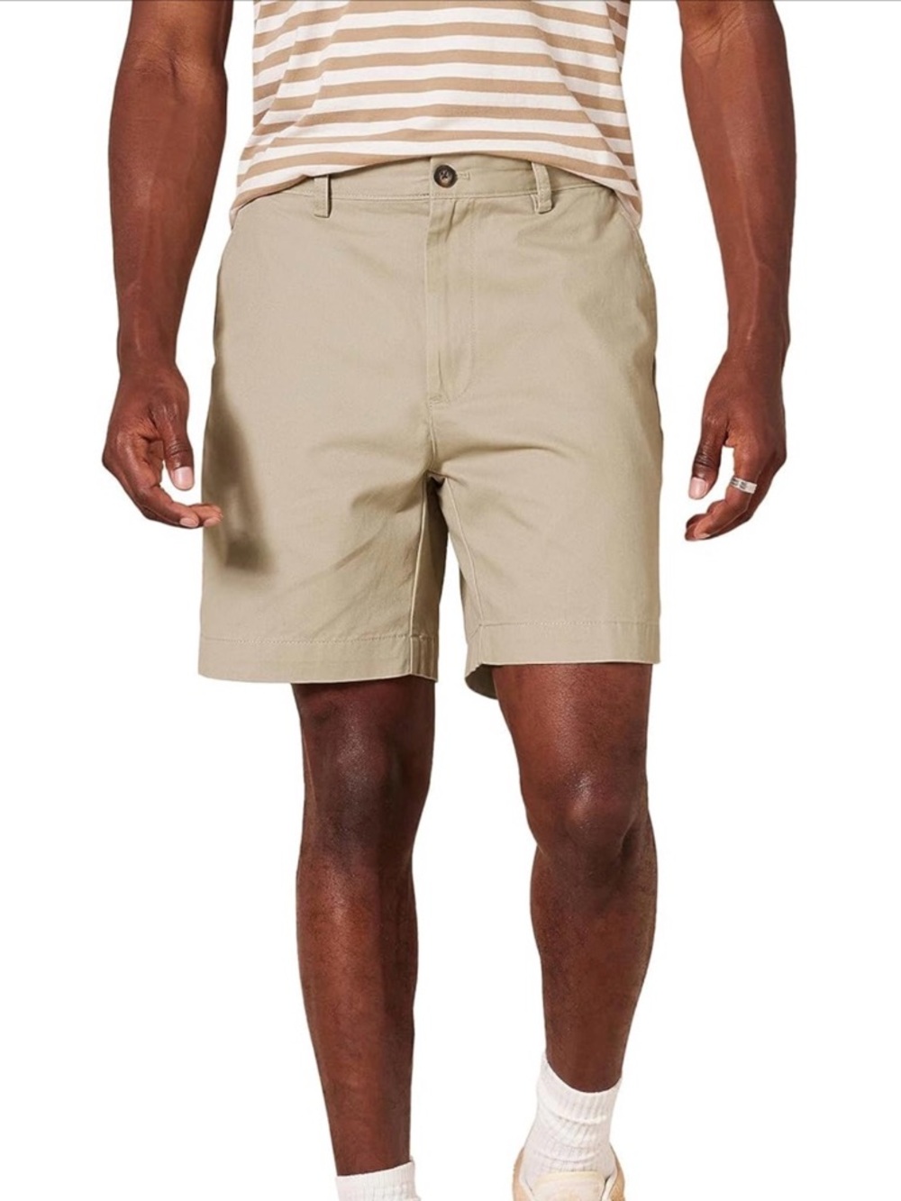 Amazon Essentials Men's Khaki 7”Chino Shorts Size 38
